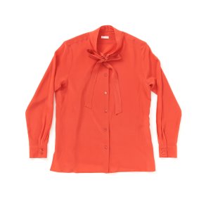 Organic bindeb�nds silkeskjorte r�d