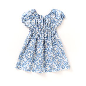 Elastik kjole bl sommer blomster