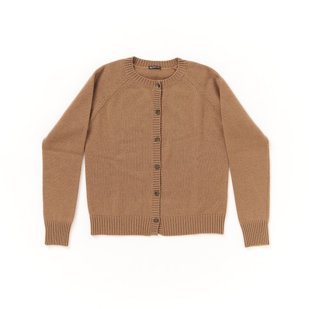 100% cashmere cardigan camel
