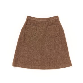  Nederdel med lomme brun/beige