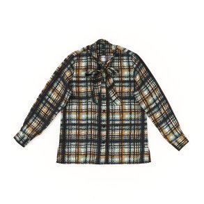  Silkeskjorte m. bindebnd beige