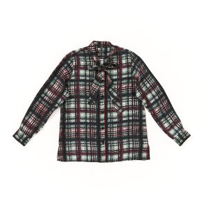  Silkeskjorte m. bindebnd aubergine