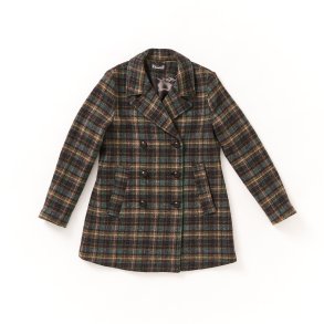  Frakke  kort grn tern uld