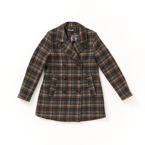  Frakke  kort grn tern uld