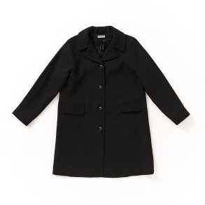  Frakke med raglan sort uld 