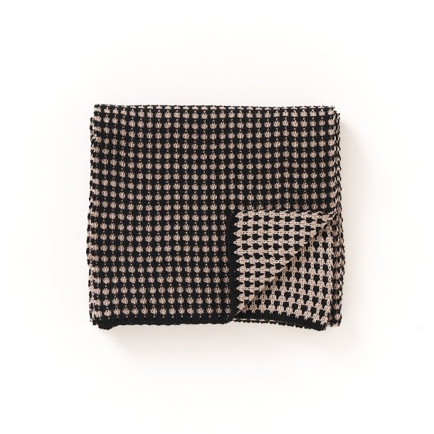 Uld trklde sort/ecru