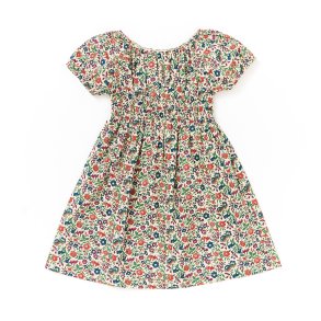  Elastik kjole r�de v�r blomster Liberty