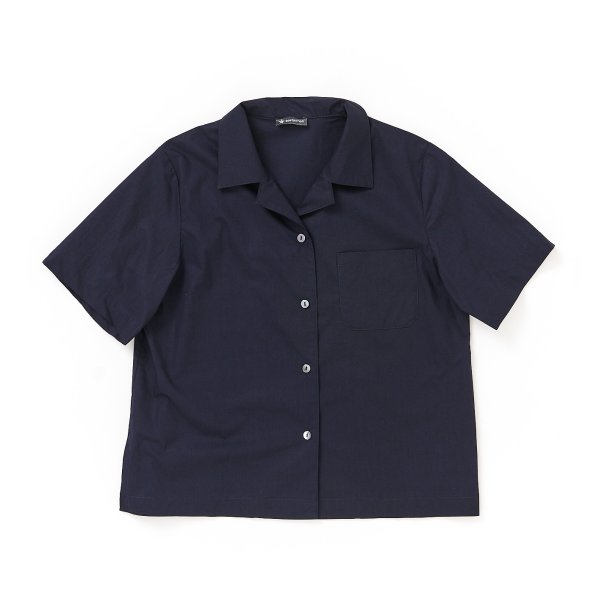  Organic skjorte med lomme midnats bl