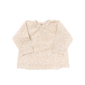  Bluse  blomster rosa/gul