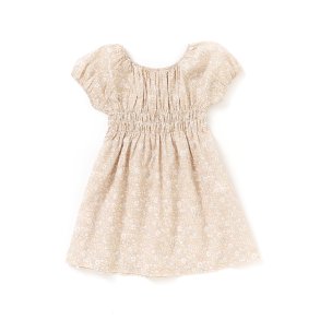   Elastik kjole rosa/gule blomster