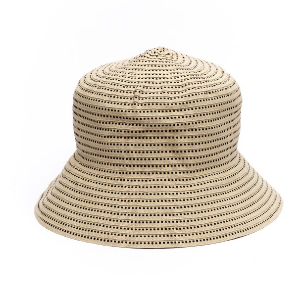 Sommerhat prikket ecru/sort