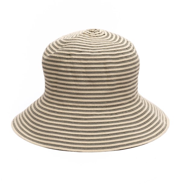 Sommerhat elfenben med striber