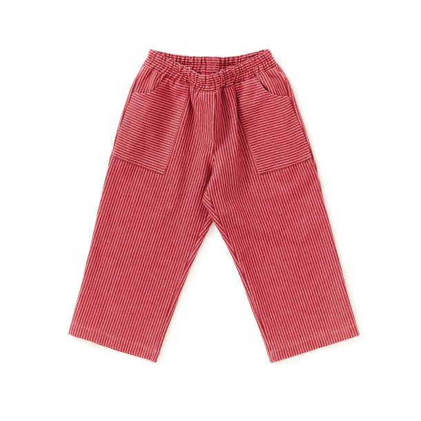  Bukser mlkedrenge rd/lyserd striber