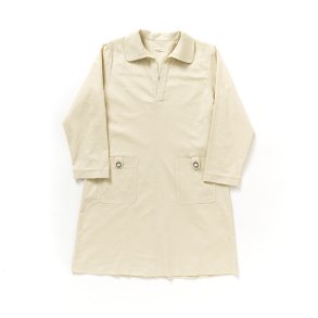 Kjole i japansk fjjl med struktur ecru