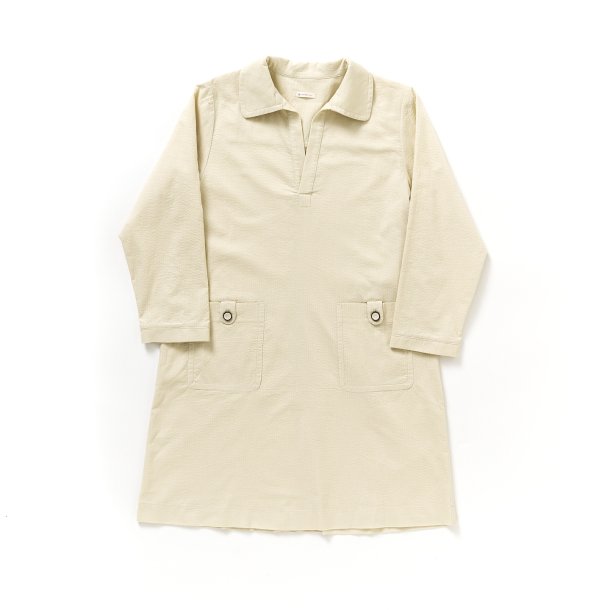 Kjole i japansk fjjl med struktur ecru