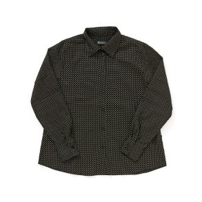 Skjorte japansk bomuld sort med beige prik