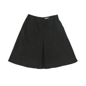  Nederdel med lg sort uld vvet mnster