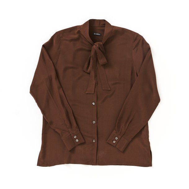 Organic bindebnds silkeskjorte valnd