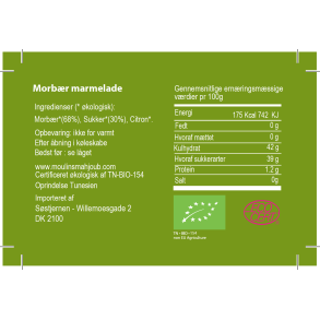 Organic Mulberry (Morbr) jam 240 g