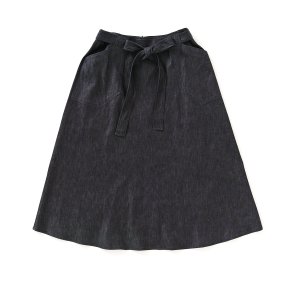  Nederdel midi me lommer mrk bl denim