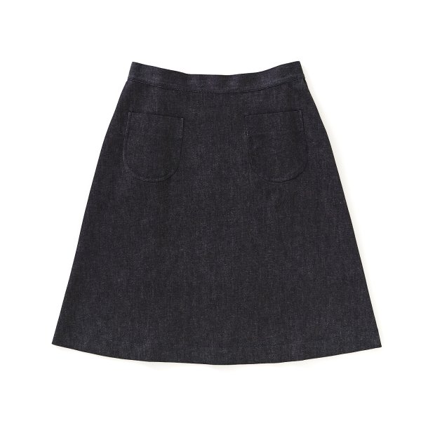 Nederdel med lomme organic denim