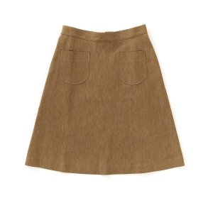  Nederdel med lomme kaki denim