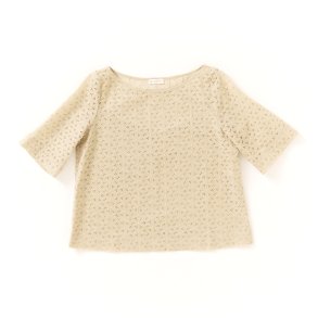    Bluse fransk  broderi sand