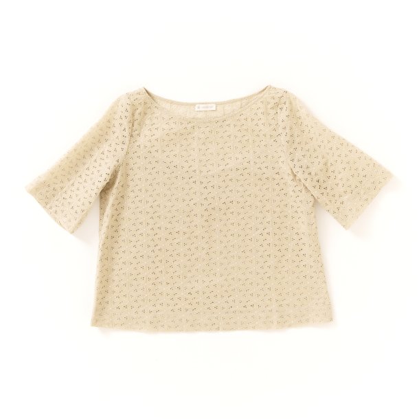    Bluse fransk  broderi sand