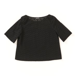   Bluse fransk  broderi sort