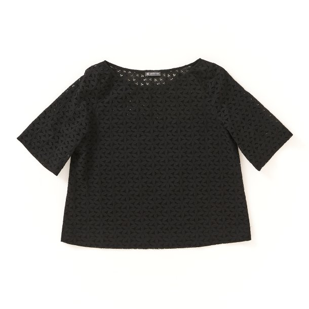   Bluse fransk  broderi sort
