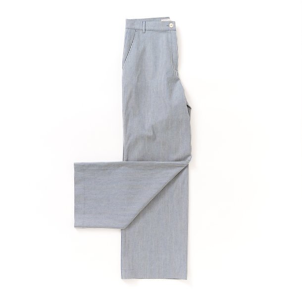  Bukser m vidde ben stribet denim