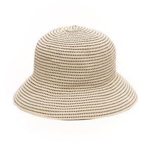 Sommerhat prikket ecru/sort