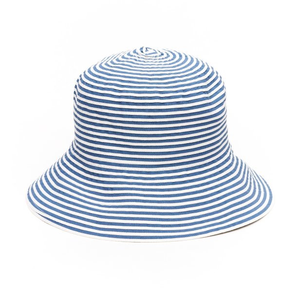 Sommerhat hvide/bl� striber