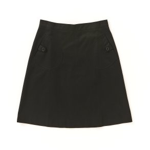  Nederdel med lomme + knap organic bomuld sort