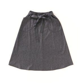 Nederdel midi med lommer let denim