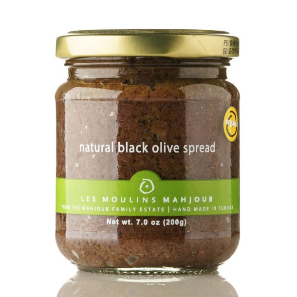 Organic Natural black olive spread, 200 g