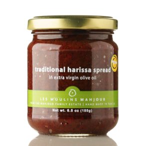 Organic traditional harissa spread in ex virgin olive oil, 185 g (middel strk harissa)
