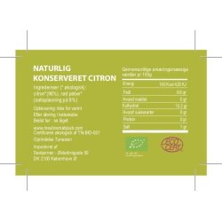 Organic preserved lemon, 200g